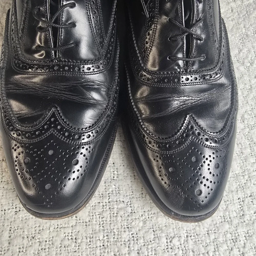 Florsheim Imperial Wingtip 92329 Black Leather Dress Formal Shoes Mens 10 1/2 D‎